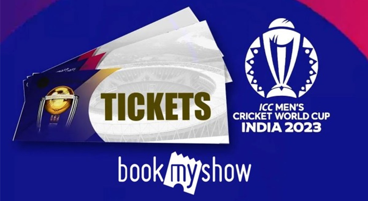 World Cup 2023 Tickets for the 3matches final, semi finals will go sale from 8 PM today. Despite criticism, BookMyShow is the ticket partner
