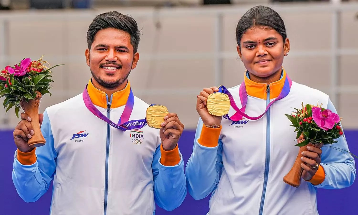 Asian Games: Jyothi Surekha & Ojas Pravin win three golds each