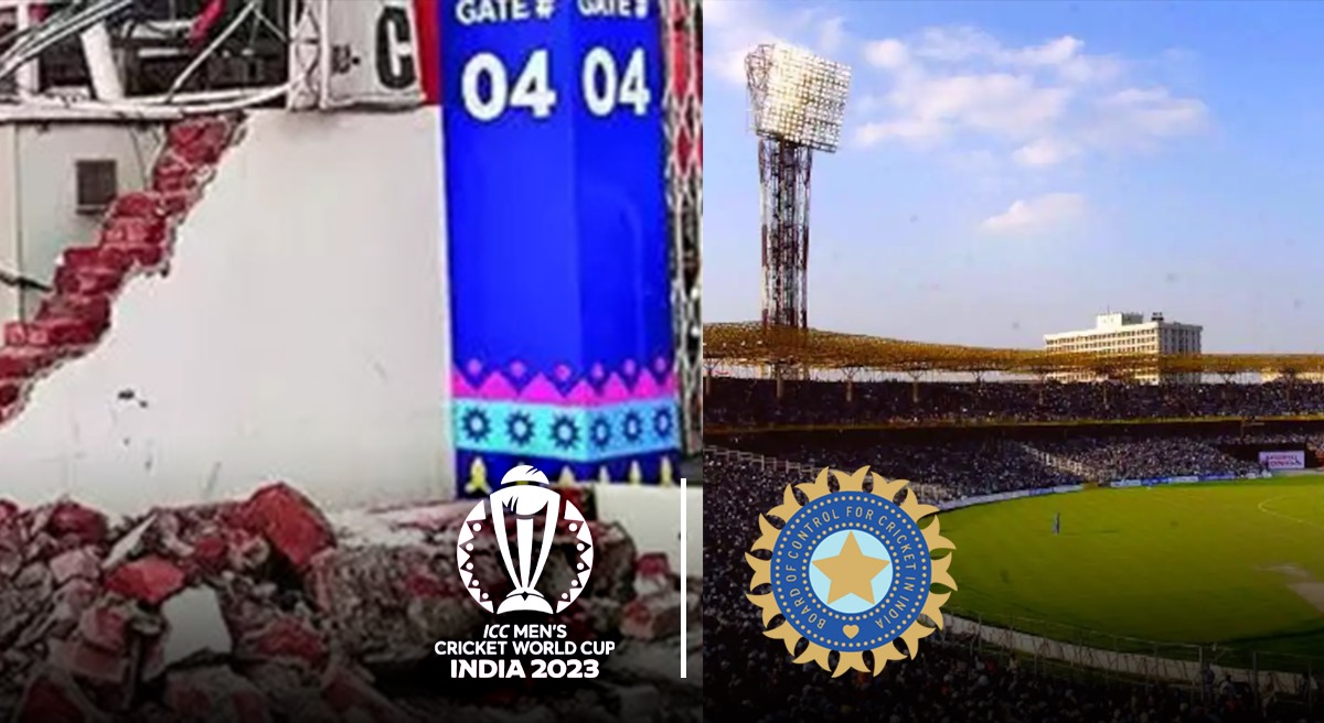 There is a big headache for BCCI and CAB as Partial Wall of Eden Gardens has collapsed amidst Cricket World Cup 2023, Deets here