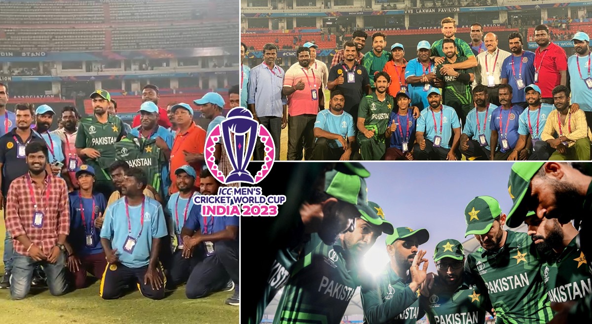 ODI World Cup 2023: Spirit of Cricket alive & well! Babar Azam gifts Pakistan Cricket Team jersey to Hyderabad ground staff at Uppal Stadium