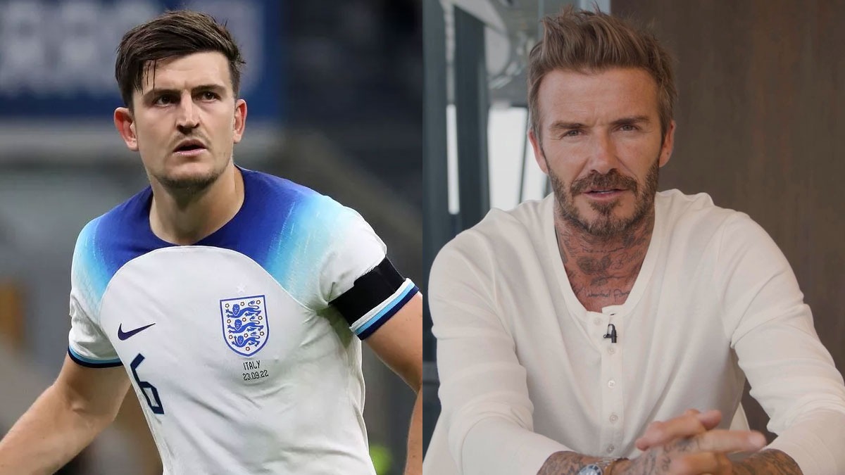 Harry Maguire opens on David Beckham offering support