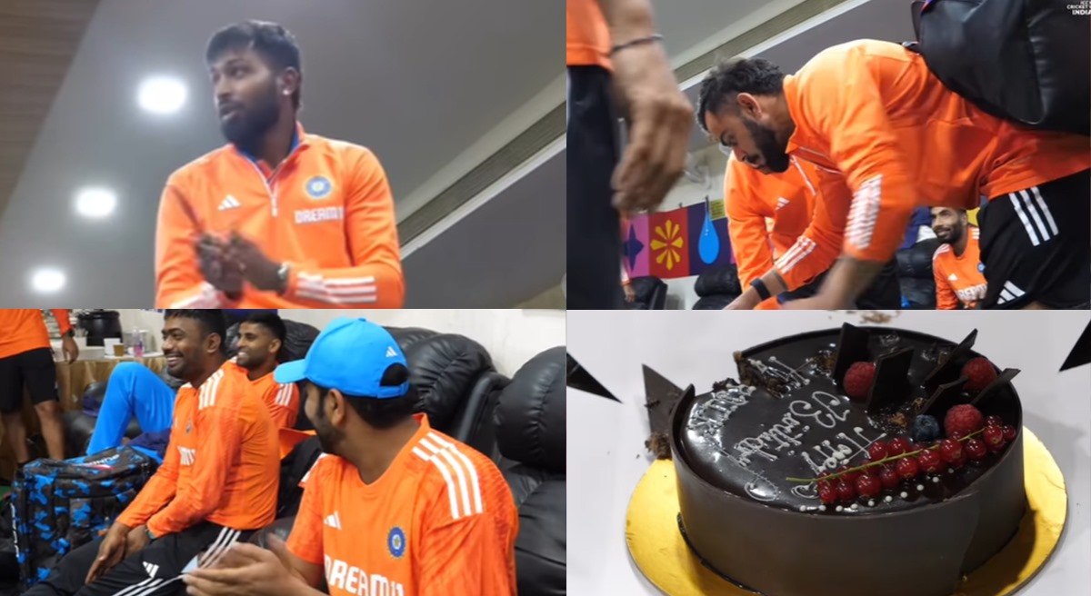 WATCH Virat Kohli, Team India gulping Hardik Pandya's cake after huge World Cup win